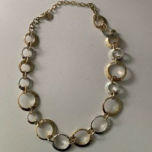 Talbots silver and gold link necklace